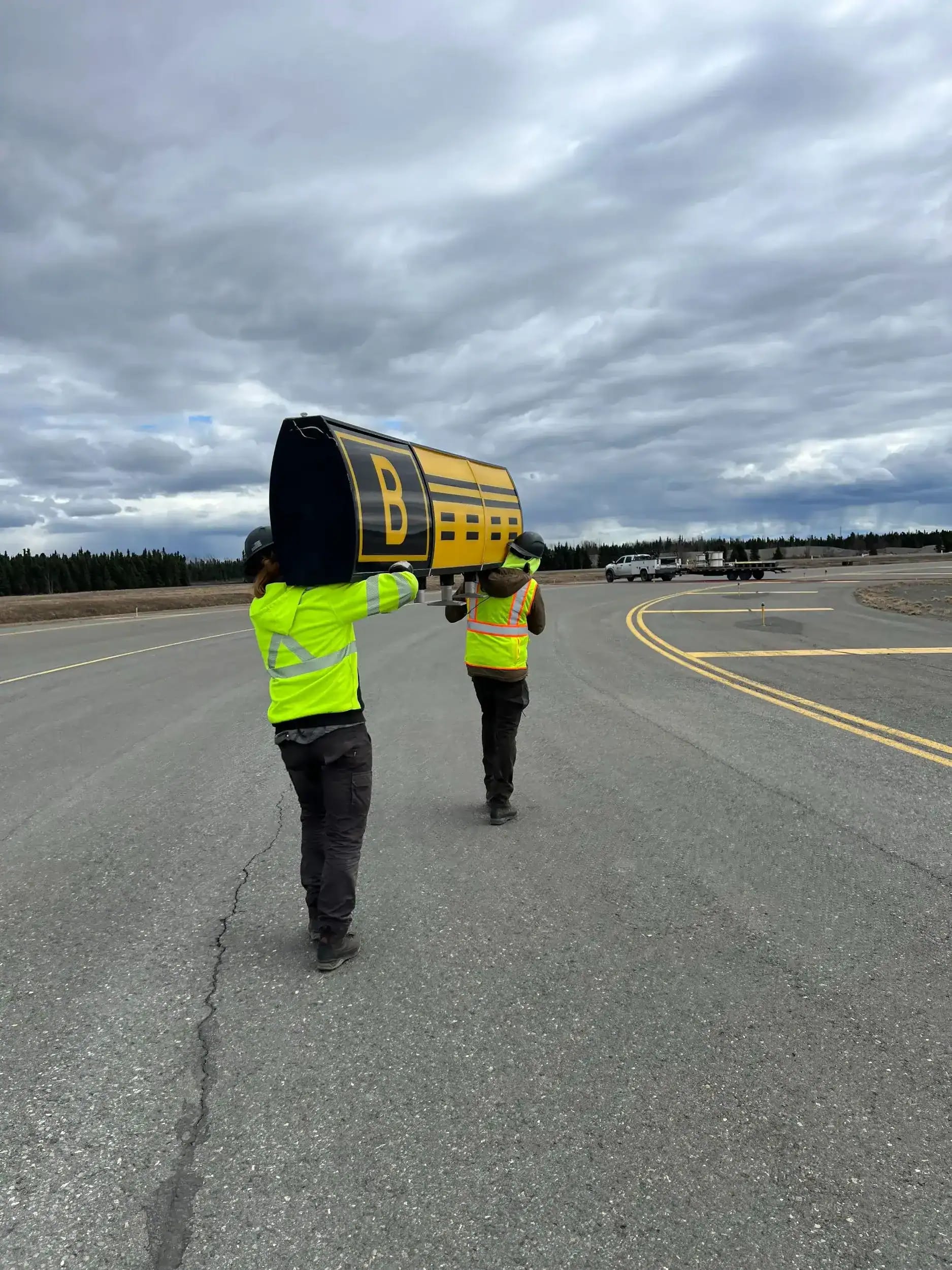 Two Viking Electric workers